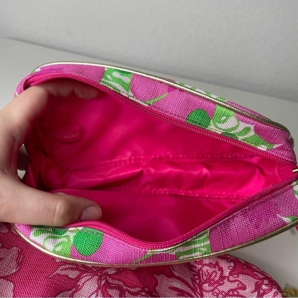 Lilly Pulitzer 2 Piece Estée Lauder Makeup Travel Cosmetic Bags